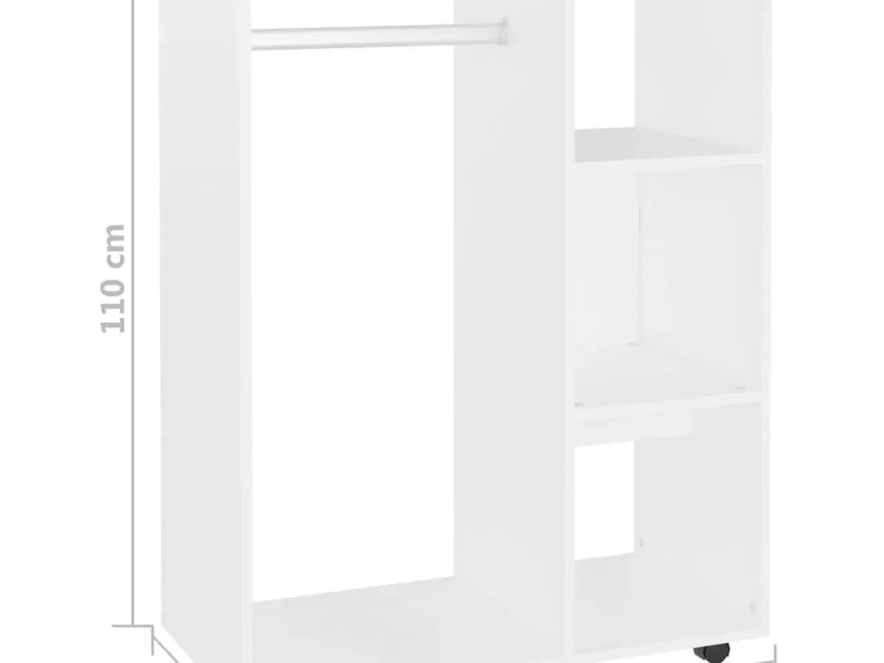 Billede 7 - Garderobe 80x40x110 cm spånplade hvid