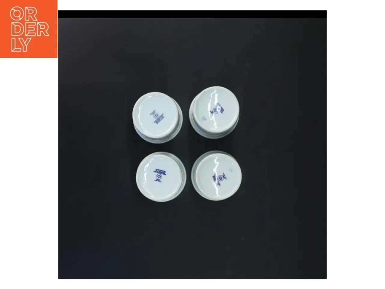 Billede 3 - Sæt med 4 krydderikrukker i porcelæn fra Stavangerflint (str. 7,5 cm. 4 styk)