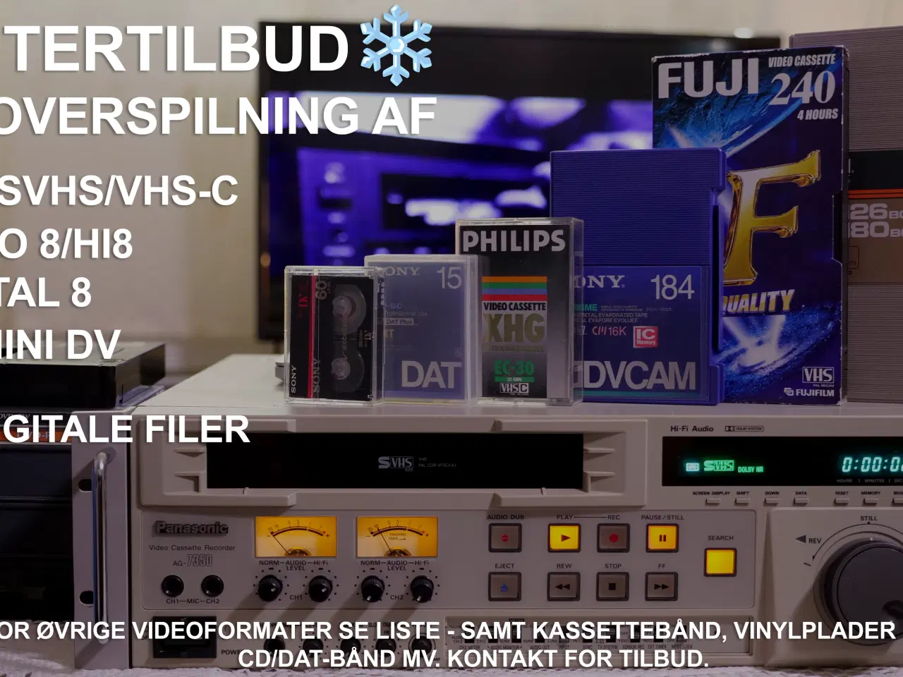 Billede 1 - Vintertilbud på overspilning til digital filer.
