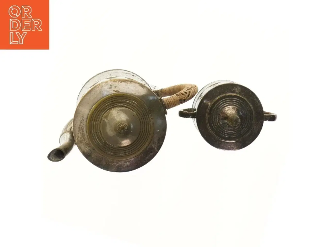 Billede 3 - Sølv Vintage Tekande og Sukkerholder (str. 17,5 & 8,5 cm)