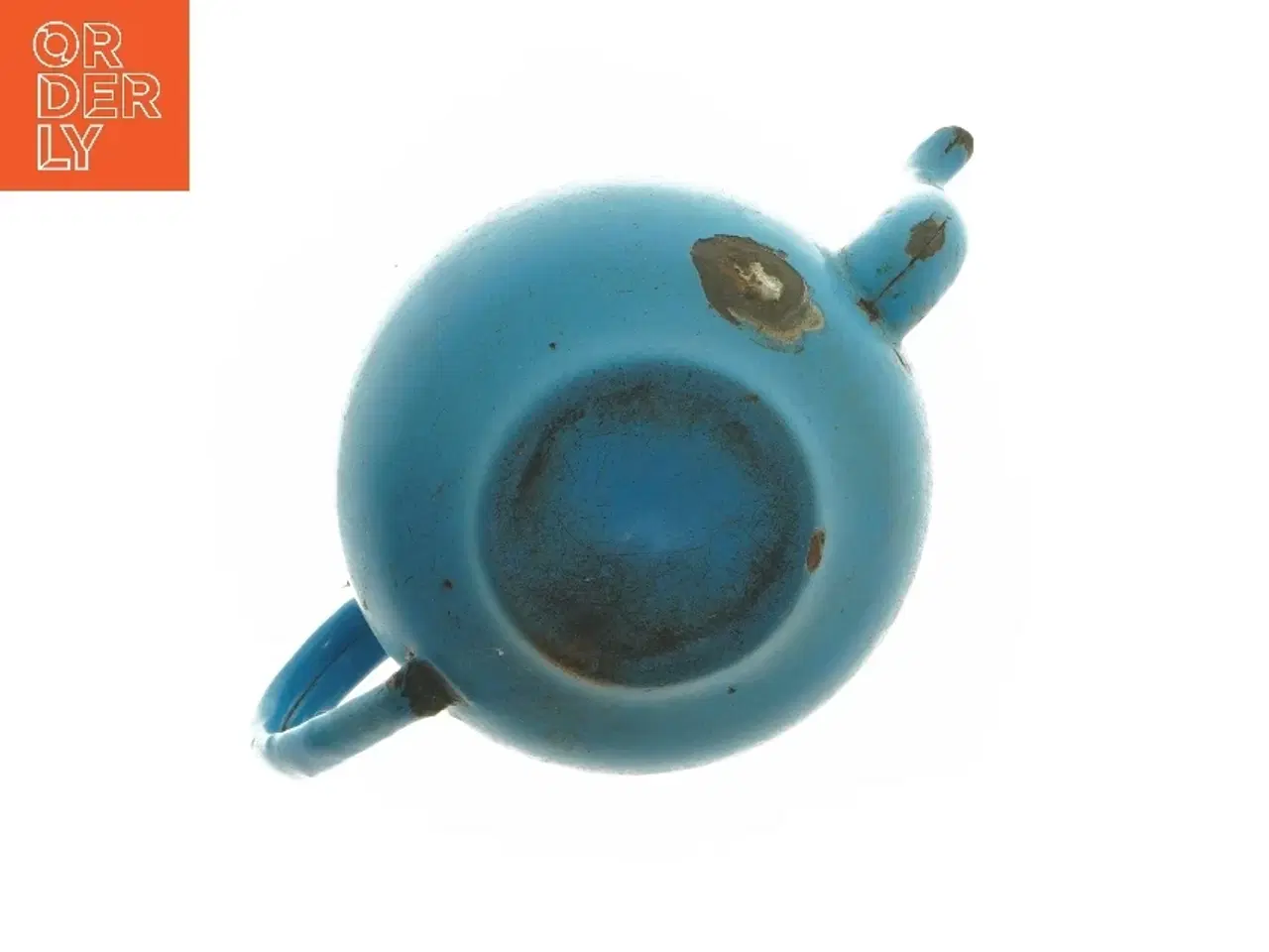 Billede 6 - Blå tekande,emalje, Ø 14 cm (str. Ø 14 cm)