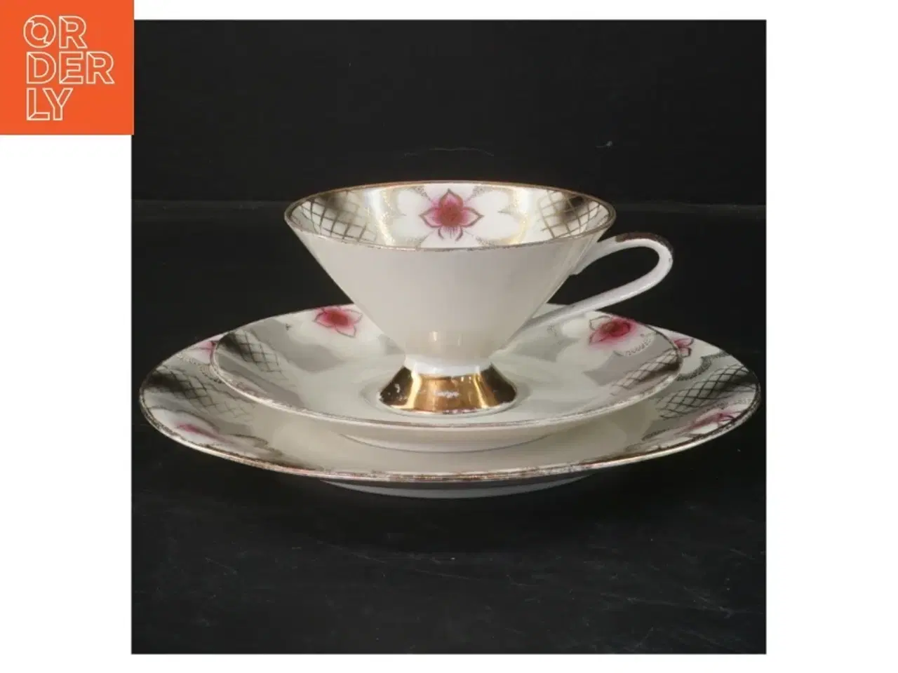 Billede 3 - Tekop med underkop og tallerken fra Bavaria (str. Ø. 19,5 cm. og 15 cm)