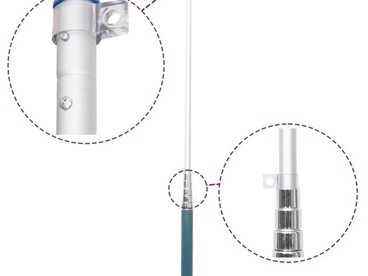 Billede 5 - Danmark flag og flagstang 5,55 m aluminium