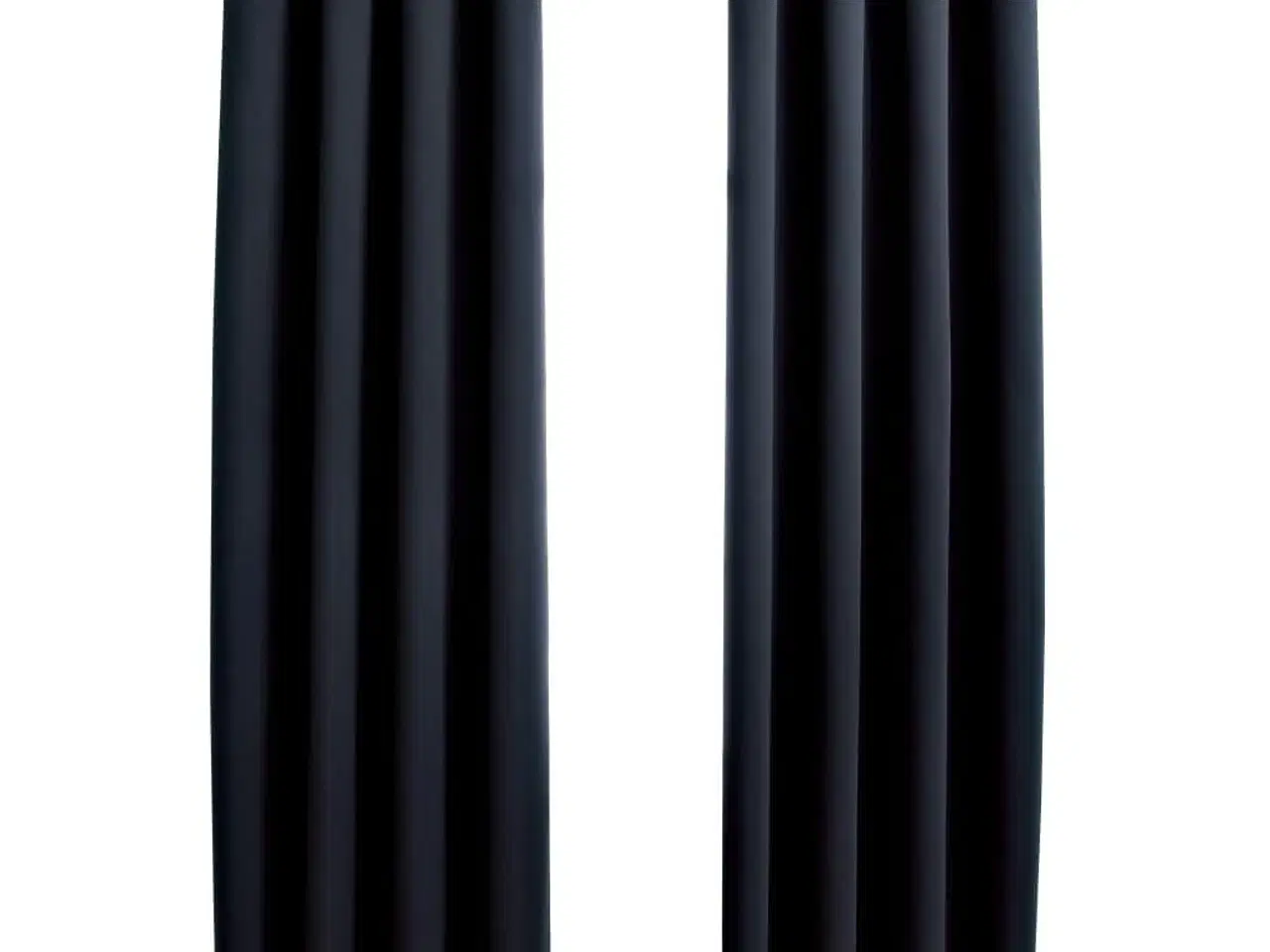 Billede 2 - Mørklægningsgardiner 2 stk. med metalringe 140 x 175 cm sort