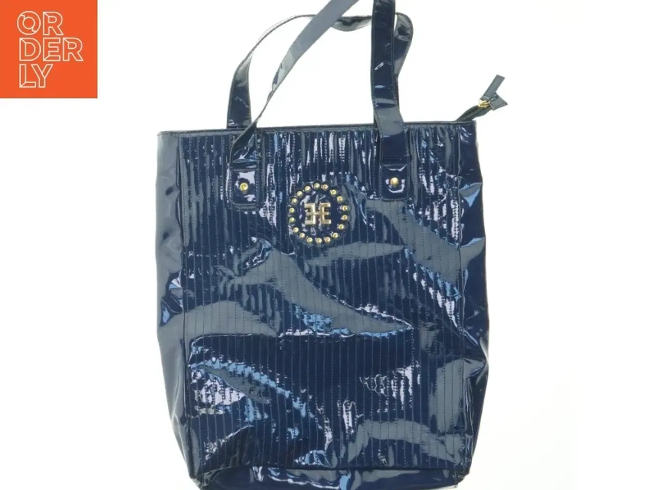 Billede 1 - Shiny blå håndtaske fra Edith G Ella (str. 42x36 cm)