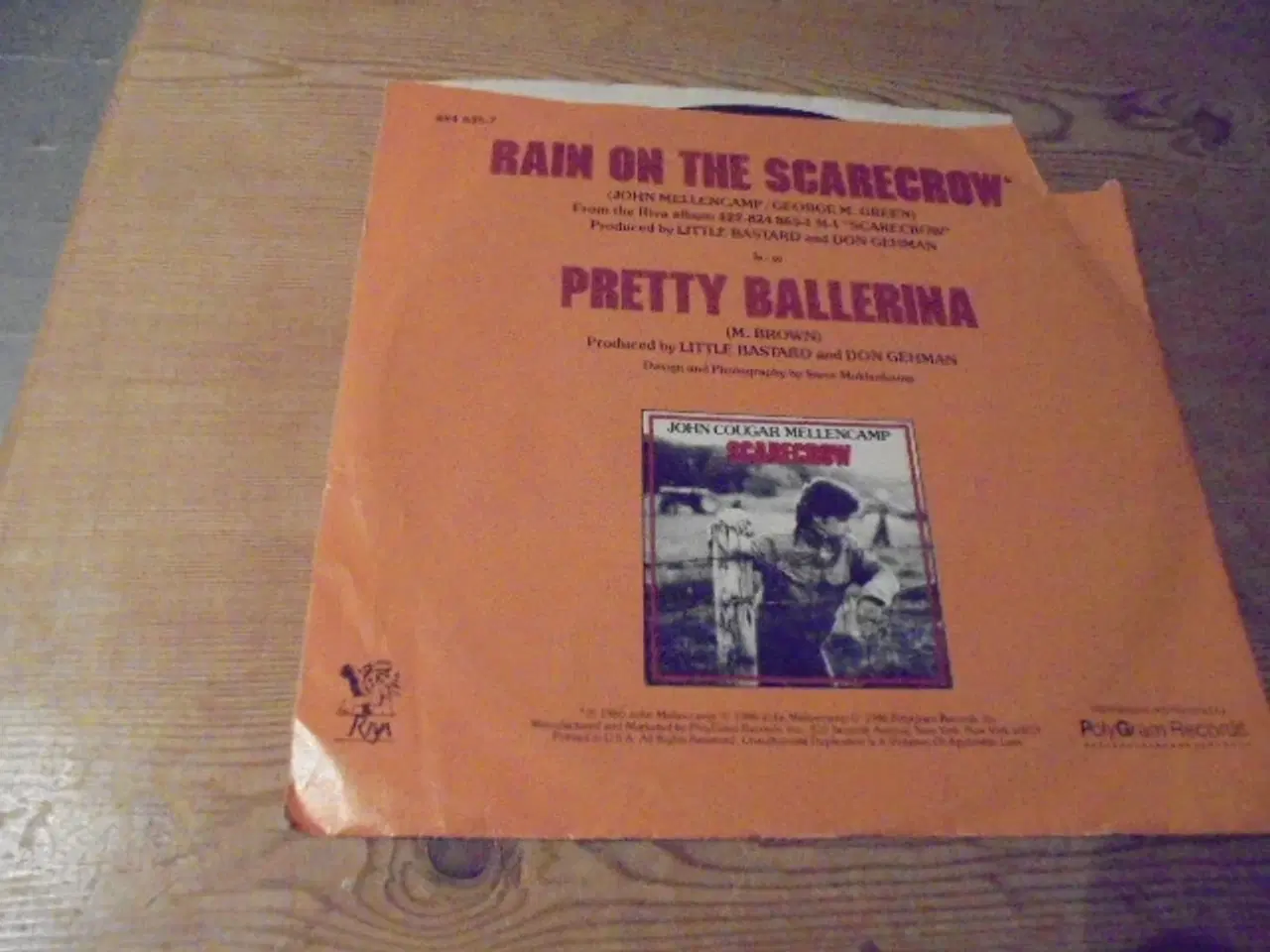 Billede 2 - Single: John Cougar Mellencamp – Rain on the Scare