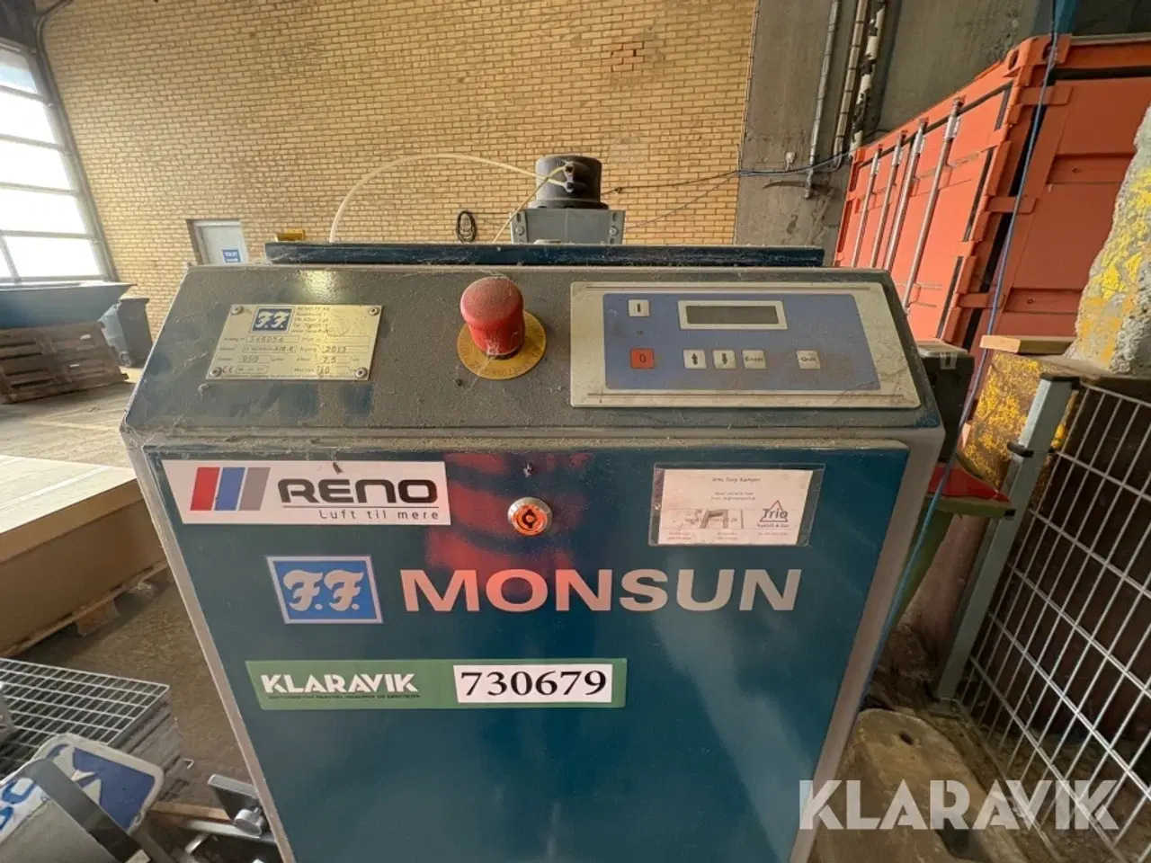Billede 11 - Skruekompressor Reno F.F Monsun Air-E med lufttørreanlæg