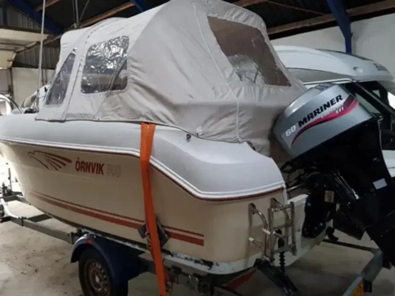 Billede 1 - Speedbåd med 60 hk motor, og bådtrailer. 