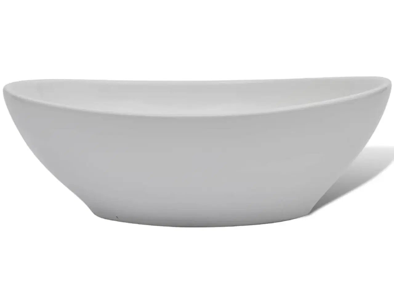 Billede 4 - Badeværelseshåndvask med blandingsbatteri keramik oval hvid