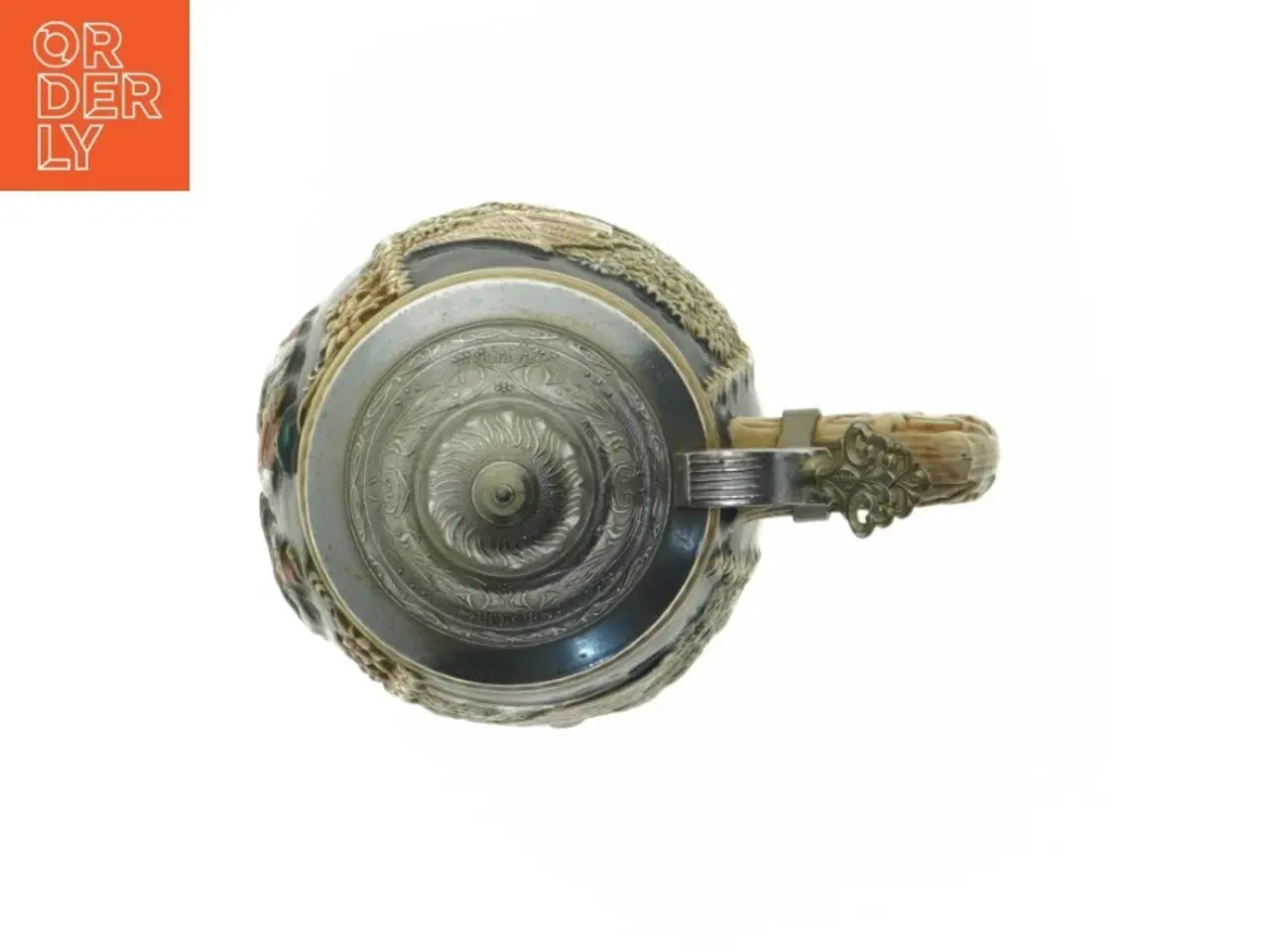 Billede 3 - Keramisk ølkrus med låg (str. 22 cm)