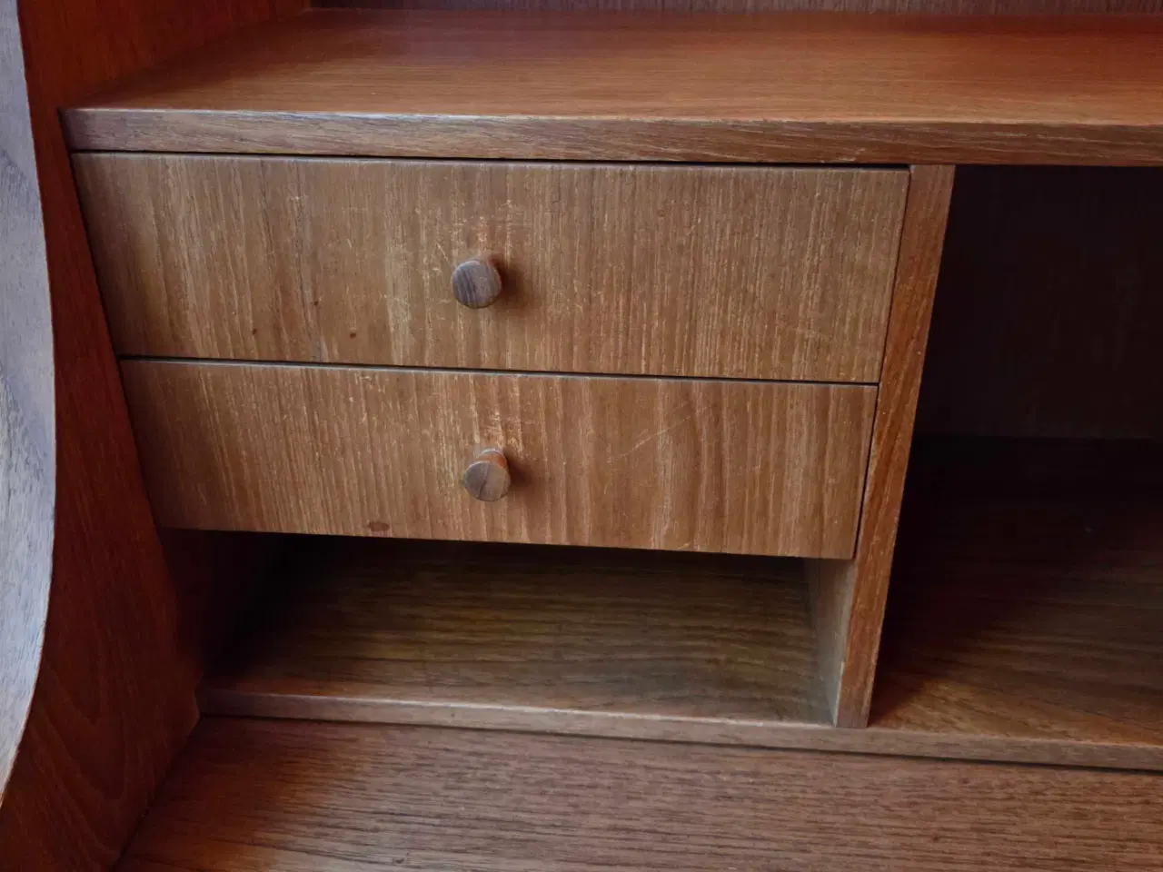 Billede 5 - Teaktræs chatol med udtrækkelig skriveplade 