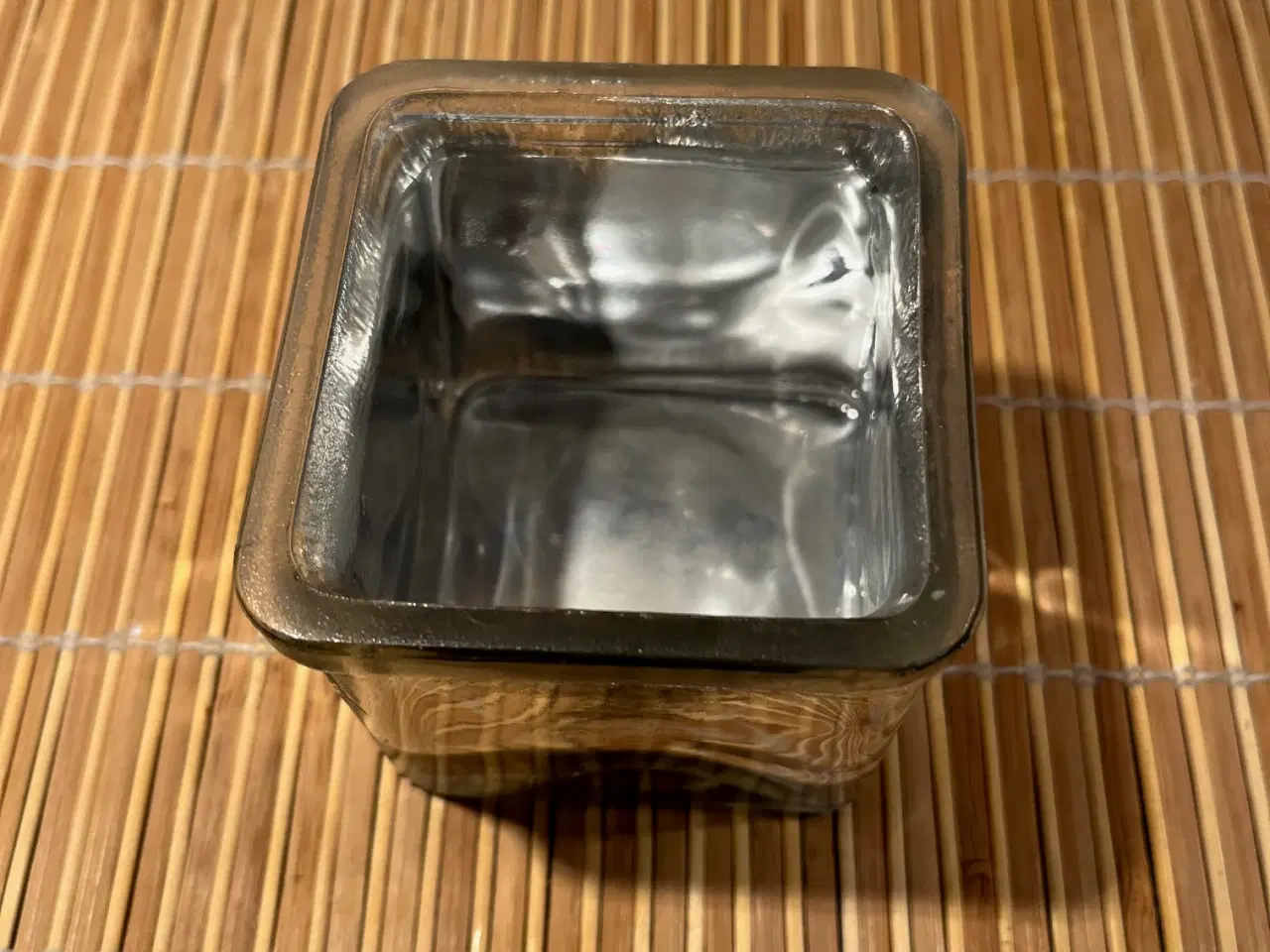 Billede 2 - Glas fyrfadsstage kubisk sølvfarvet