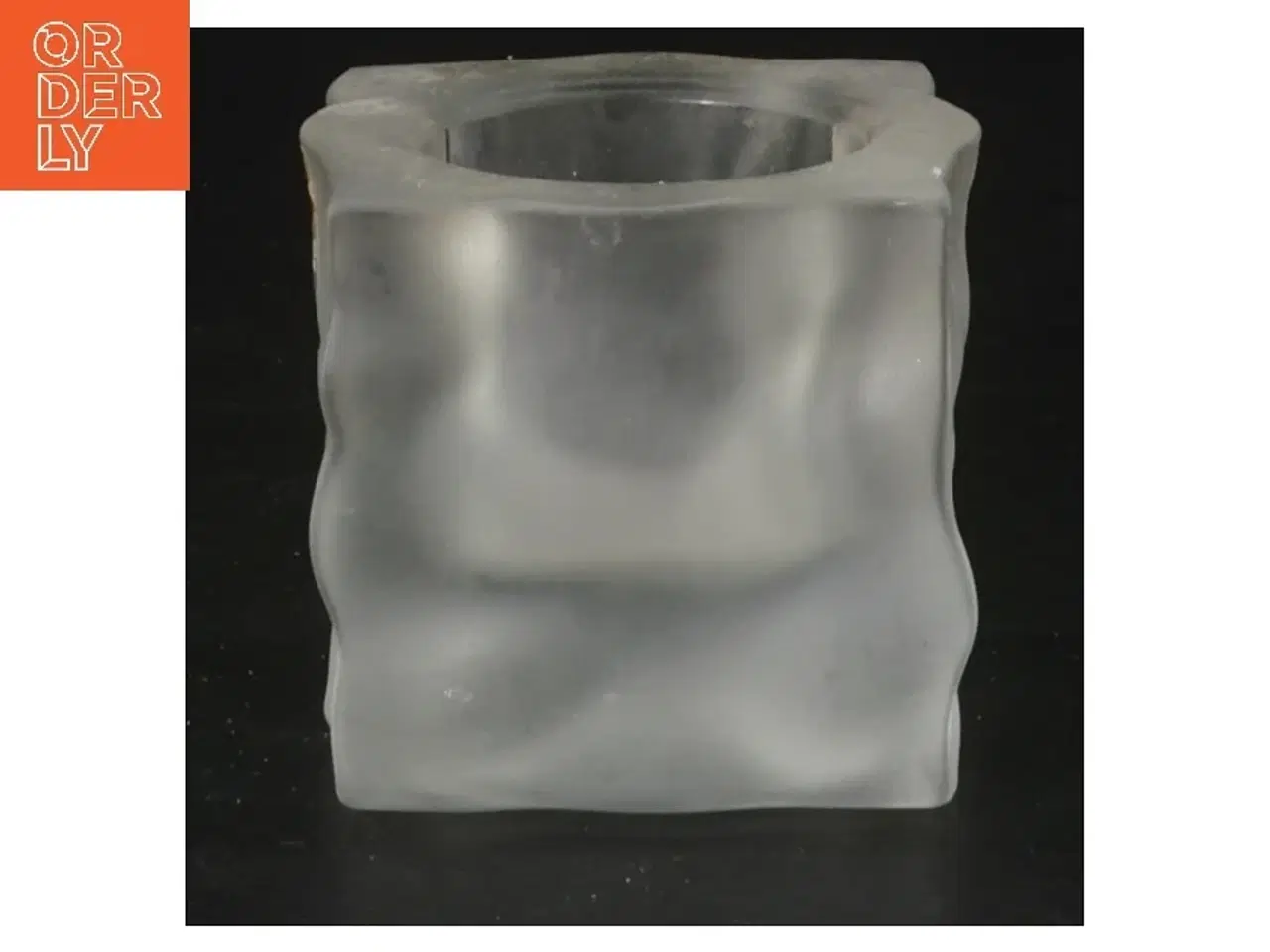 Billede 2 - Glaskunst lysestage fra ittalla  (str.  7x7x6 cm)