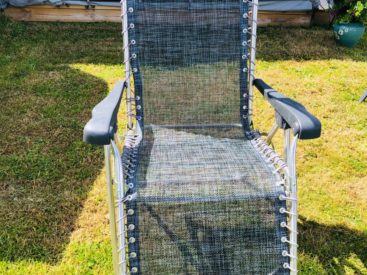 Billede 1 - Crespo campingstol med høj ryg og solskærm