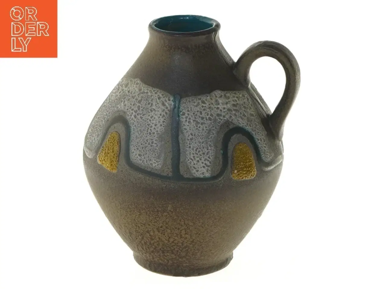 Billede 1 - Keramikvase med dekoration fra W.GERMANY (str. 14x11 cm)