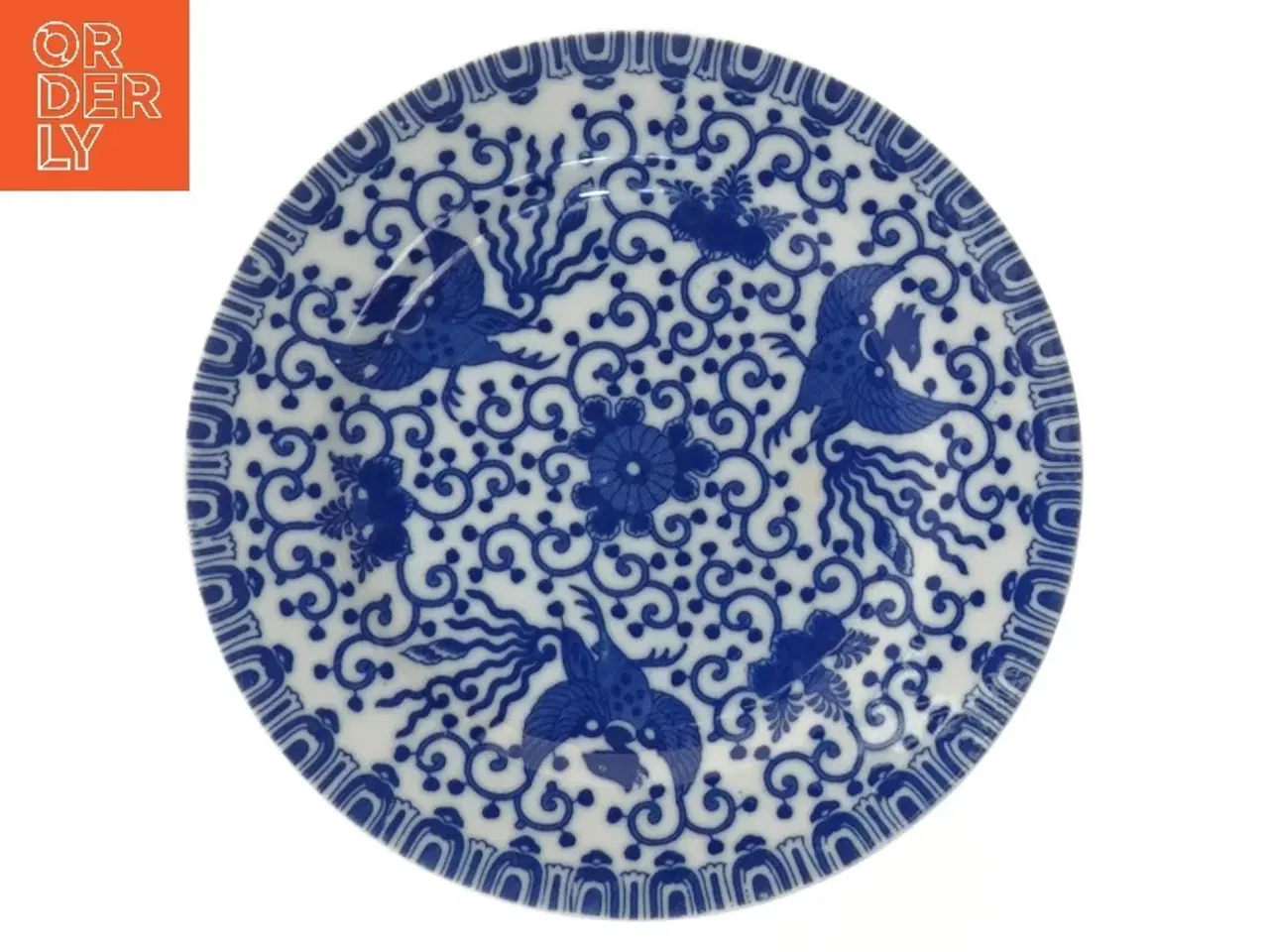 Billede 2 - Blå mønstrede tallerkener (str. ø 17,5 cm, 4 styk cm)