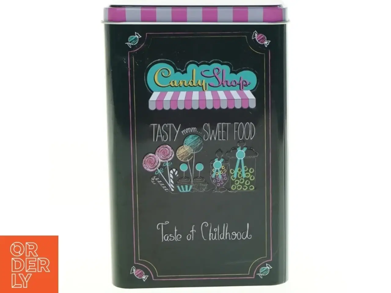 Billede 1 - Metal dåse med Candy Shop design fra Honos (str. 20 x 10 x 13 cm)