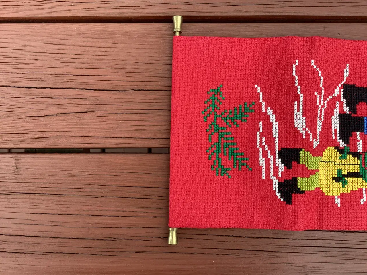 Billede 4 - Klokkestreng- broderi med jule/vinter motiv