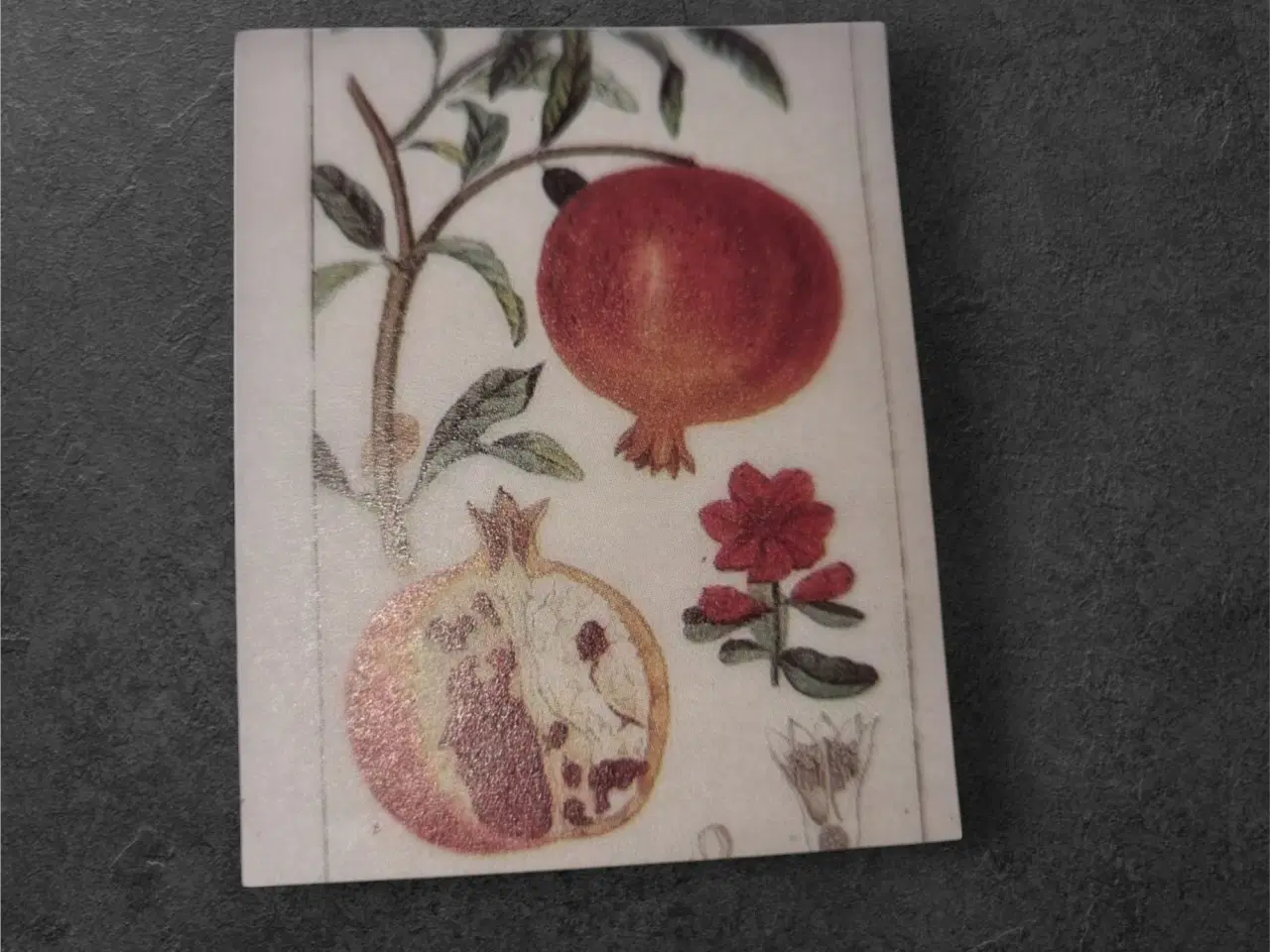 Billede 1 - Elegante papirark med granatæble-botanisk design T