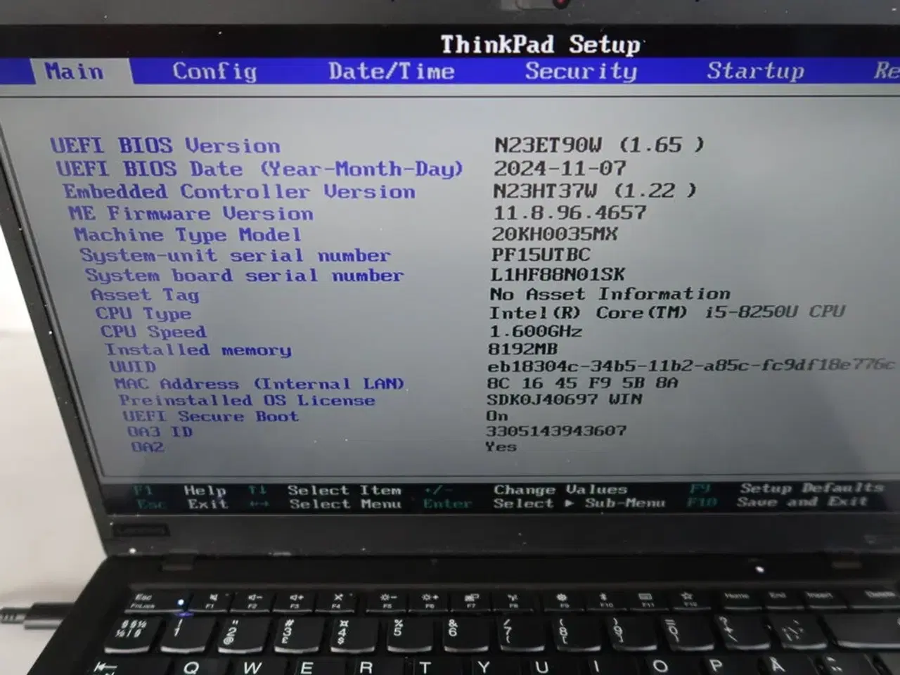 Billede 4 - Bærbar computer LENOVO X1 Carbon 6th Gen.