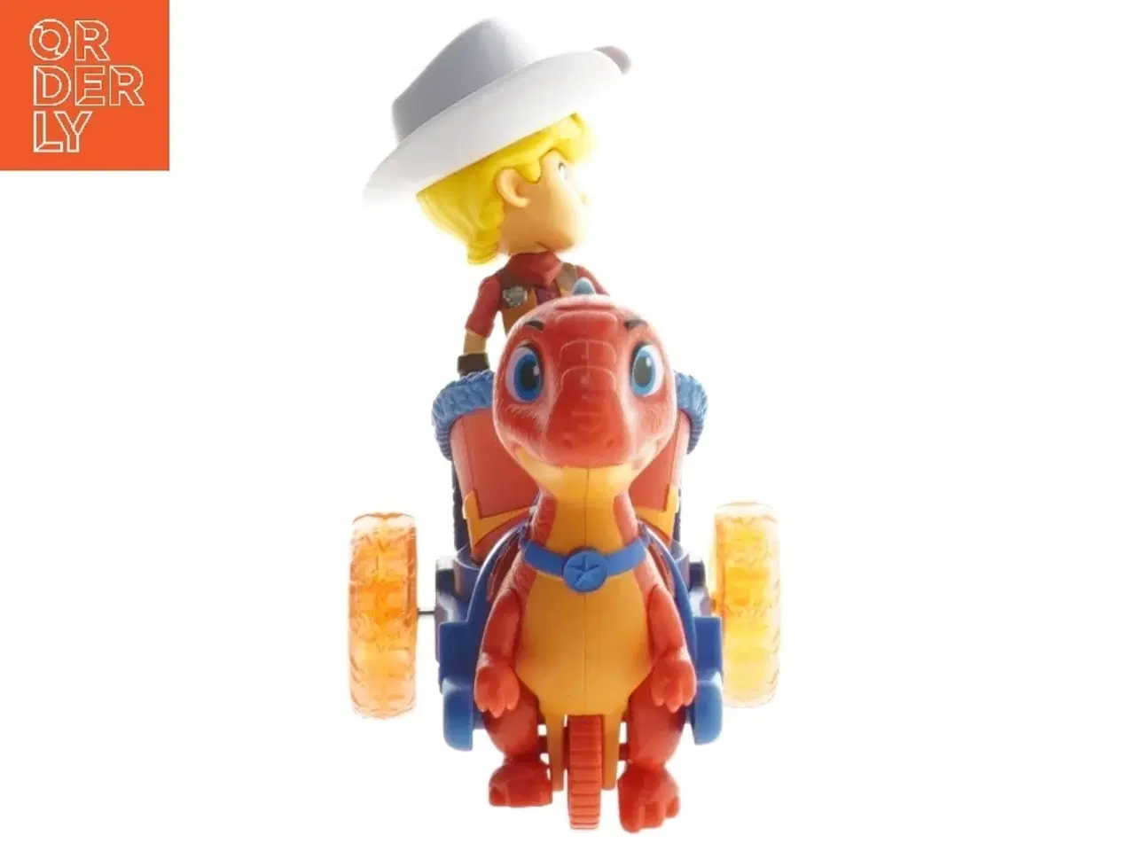 Billede 4 - Dino Ranch dinosaur med vogn og cowboy figur (str. 17,5 cm)