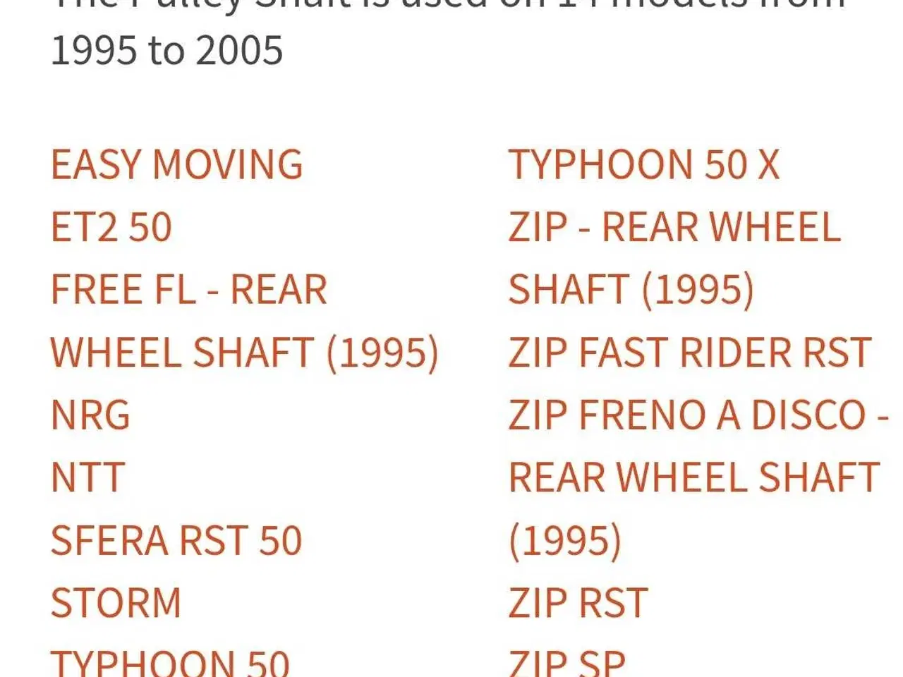 Billede 3 - Ny Original Gearaksel. Typhoon/Storm/NRG /Zip/ ET2