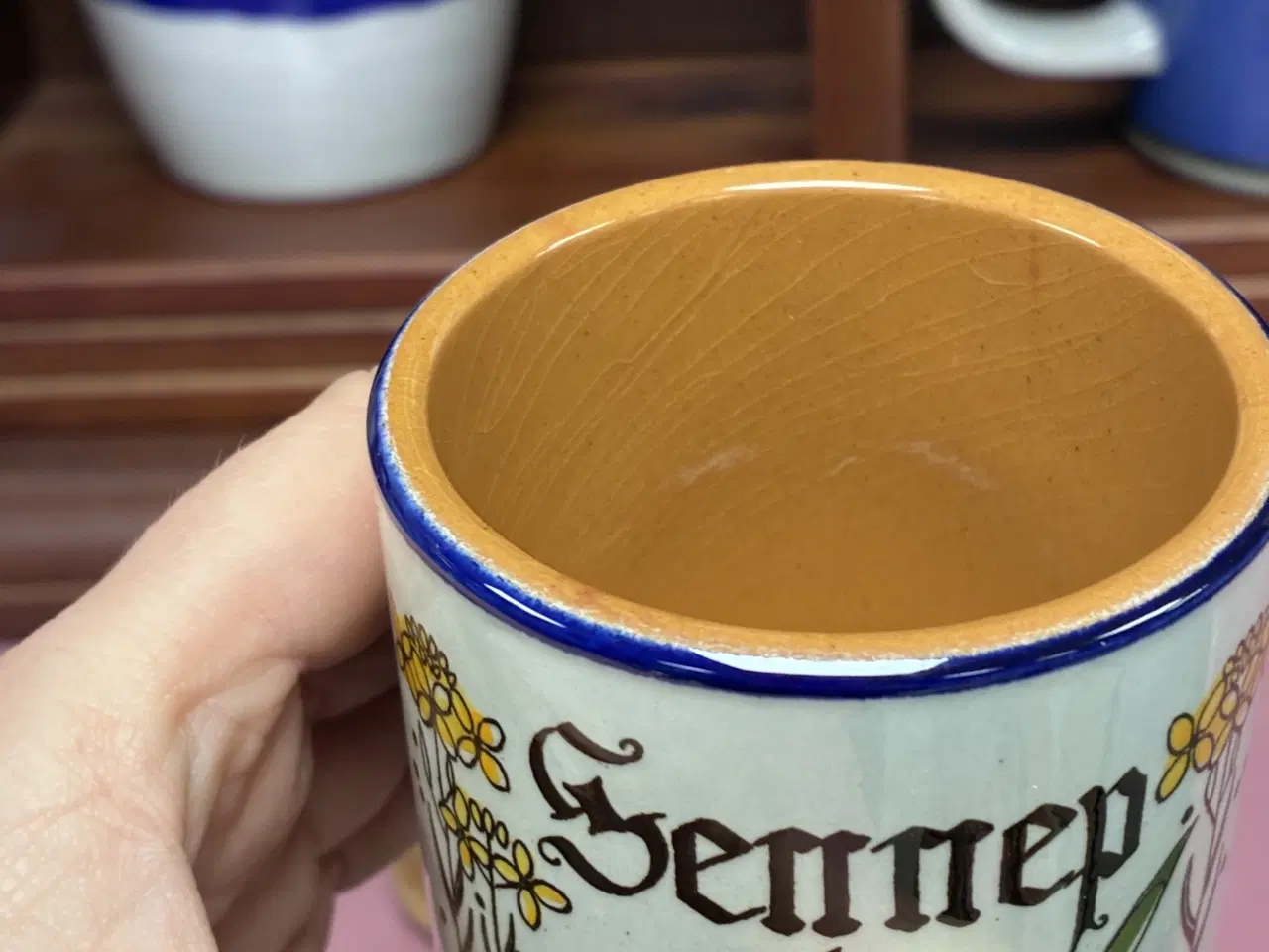 Billede 4 - Skøn lille Retro sennepskrukke fra Knabstrup