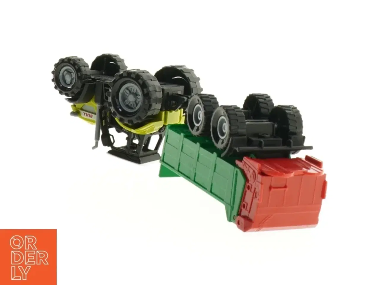 Billede 3 - Plastik legetøjs traktor med anhænger (str. 26 cm)