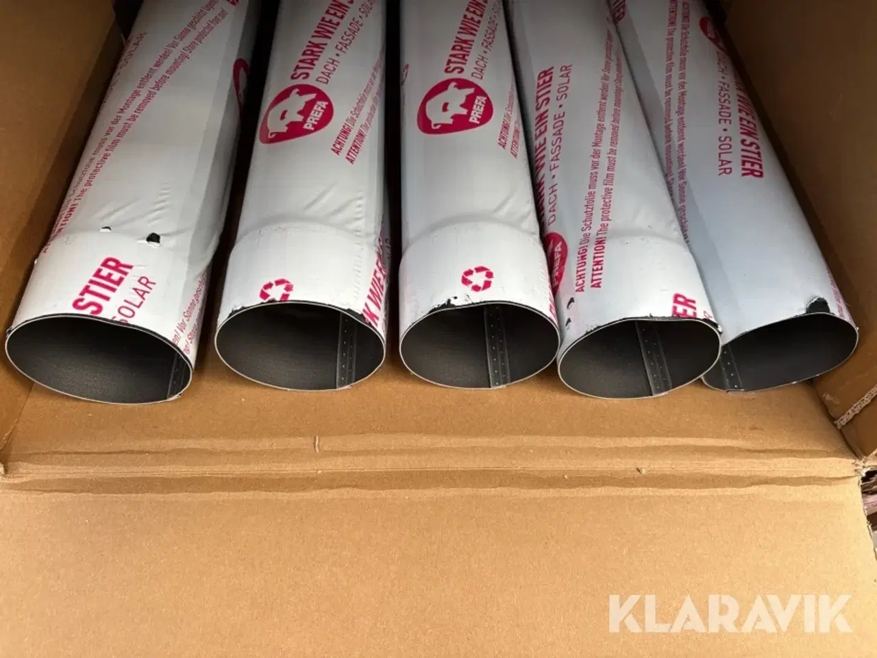 Billede 8 - Nedløbsrør Prefa sort alu, 80mm 3m 55 stk