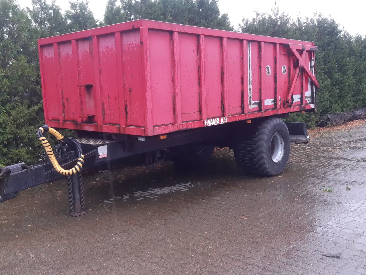 Billede 1 - Hvamø tipvogn med stor dækmontering