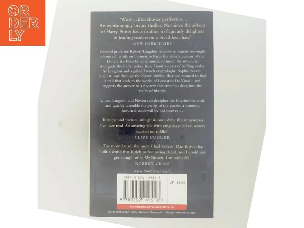 Billede 3 - The Da Vinci Code af Dan Brown (Bog)