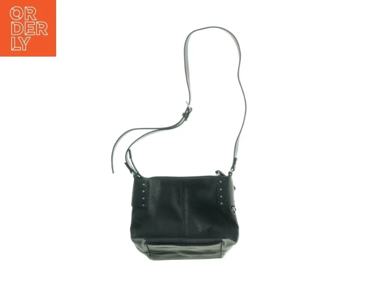 Billede 3 - Sort skuldertaske med nitter fra Esprit (str. 23 x 21 x 12 cm)