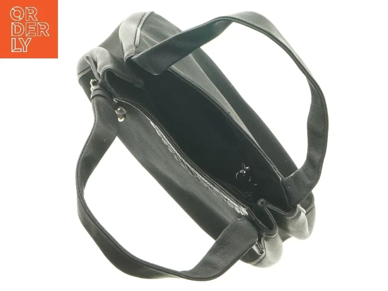 Billede 5 - Sort håndtaske med dekoration fra Brighton (str. 18x28x12 cm)