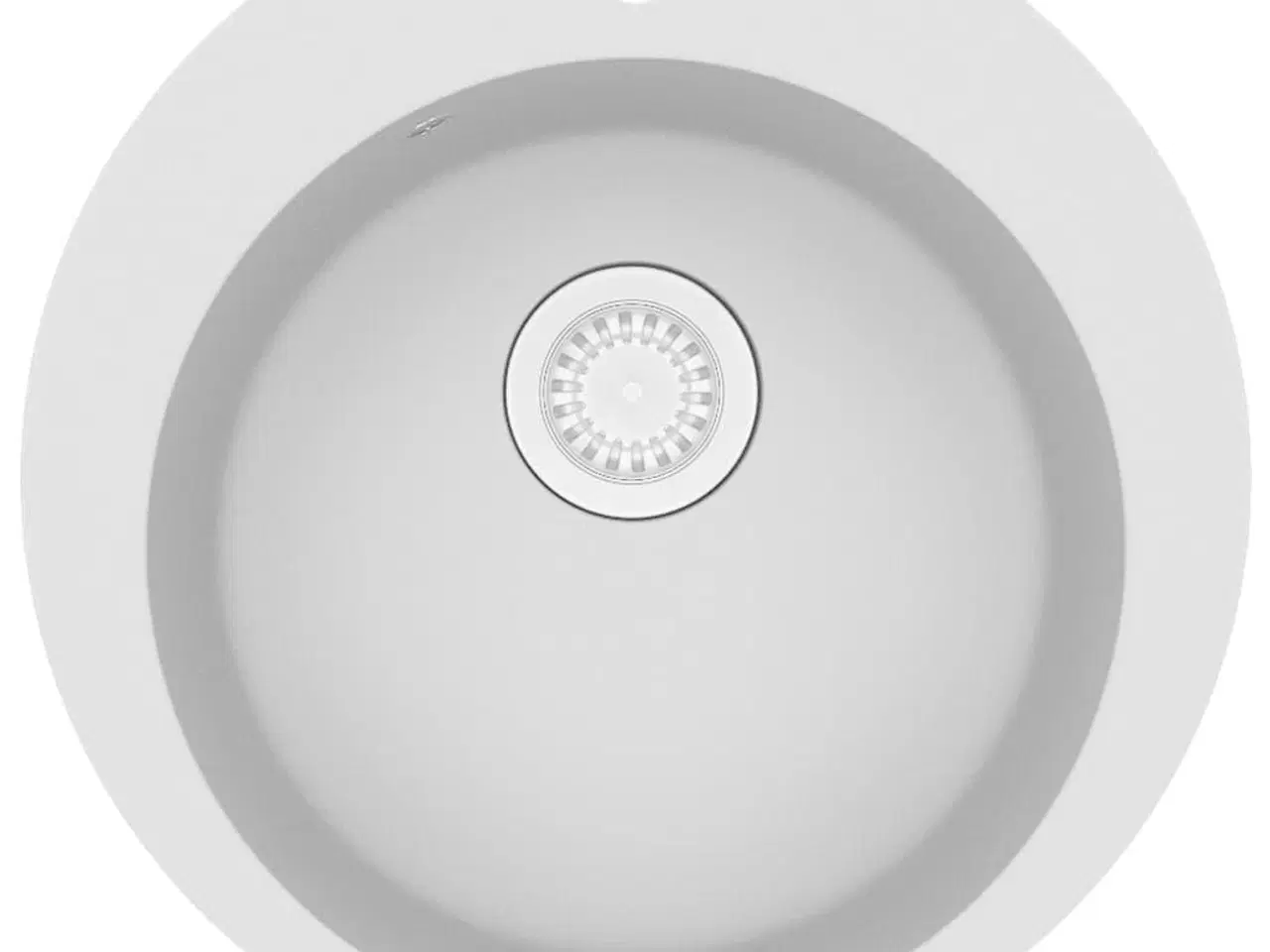 Billede 2 - Køkkenvask granit enkelt vask rund hvid