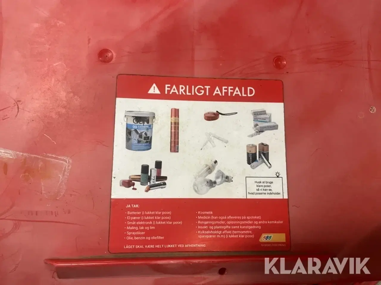 Billede 5 - Røde plastkasser Med låg 42liter 70 styk