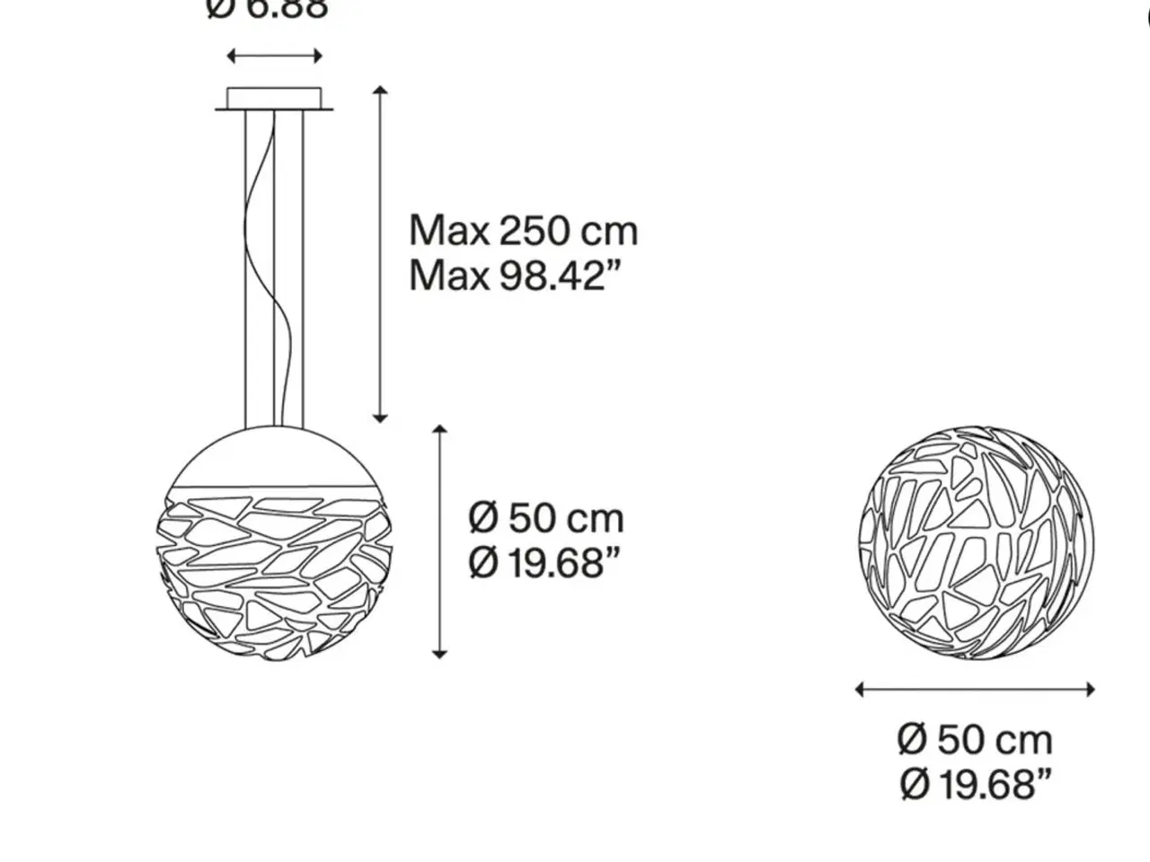 Billede 3 - Kelly Studio Italia Sphere kobberfarvet lampe 50 