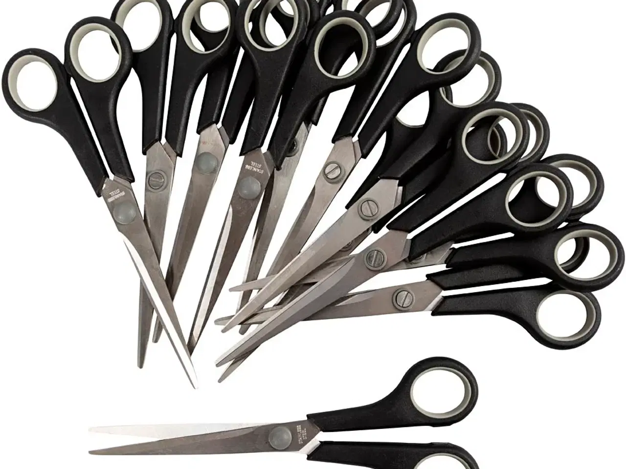 Billede 1 - Børnesaks 17 cm - Ergonomisk Softgrip, 12 stk.