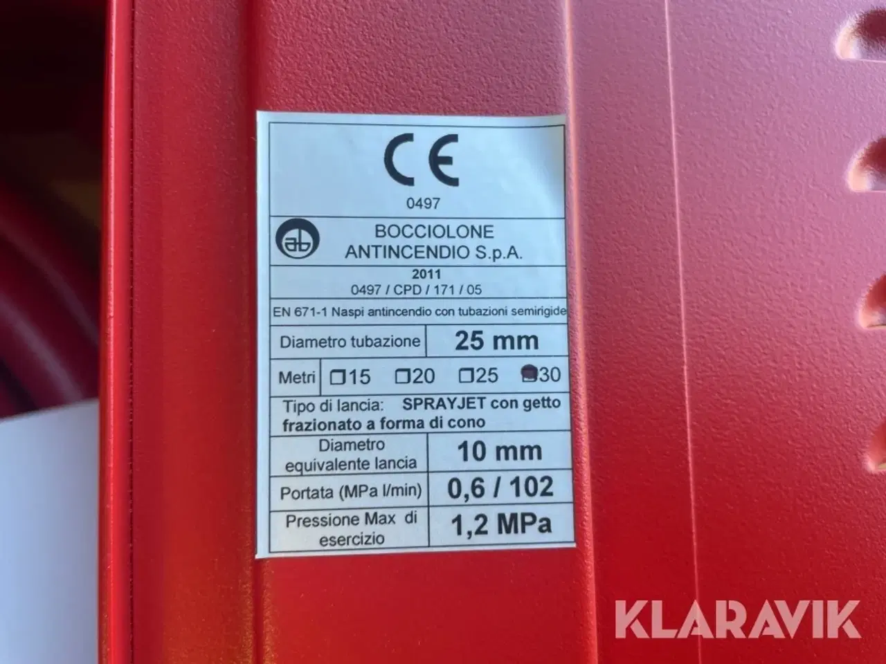 Billede 4 - Brandslange skab Bocca 30 meter 2 styk