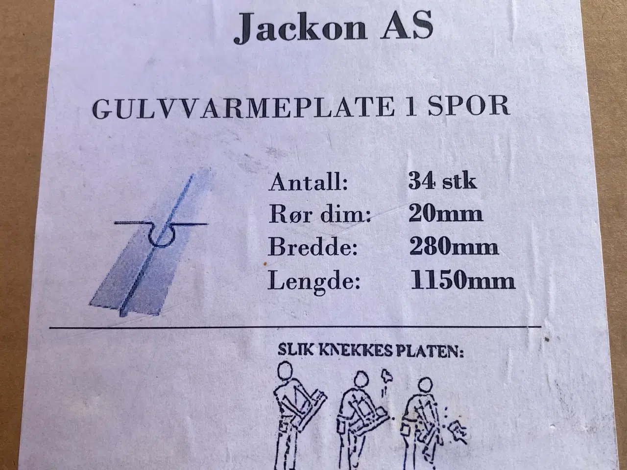 Billede 2 - Gulvvarmefordelingsplader nye jackon 34 stk ø20