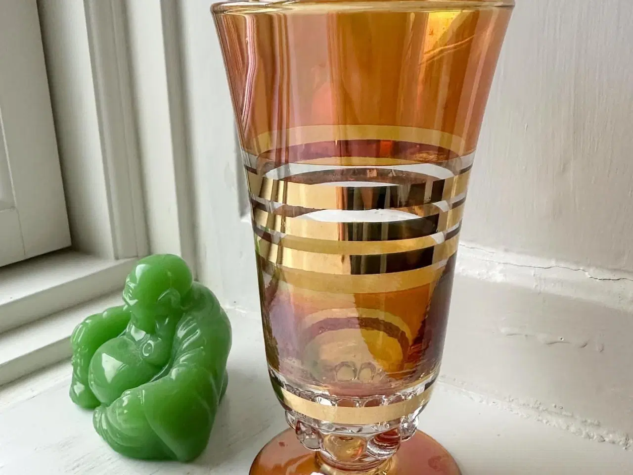 Billede 1 - Glaspokal, orange sæbebobleeffekt