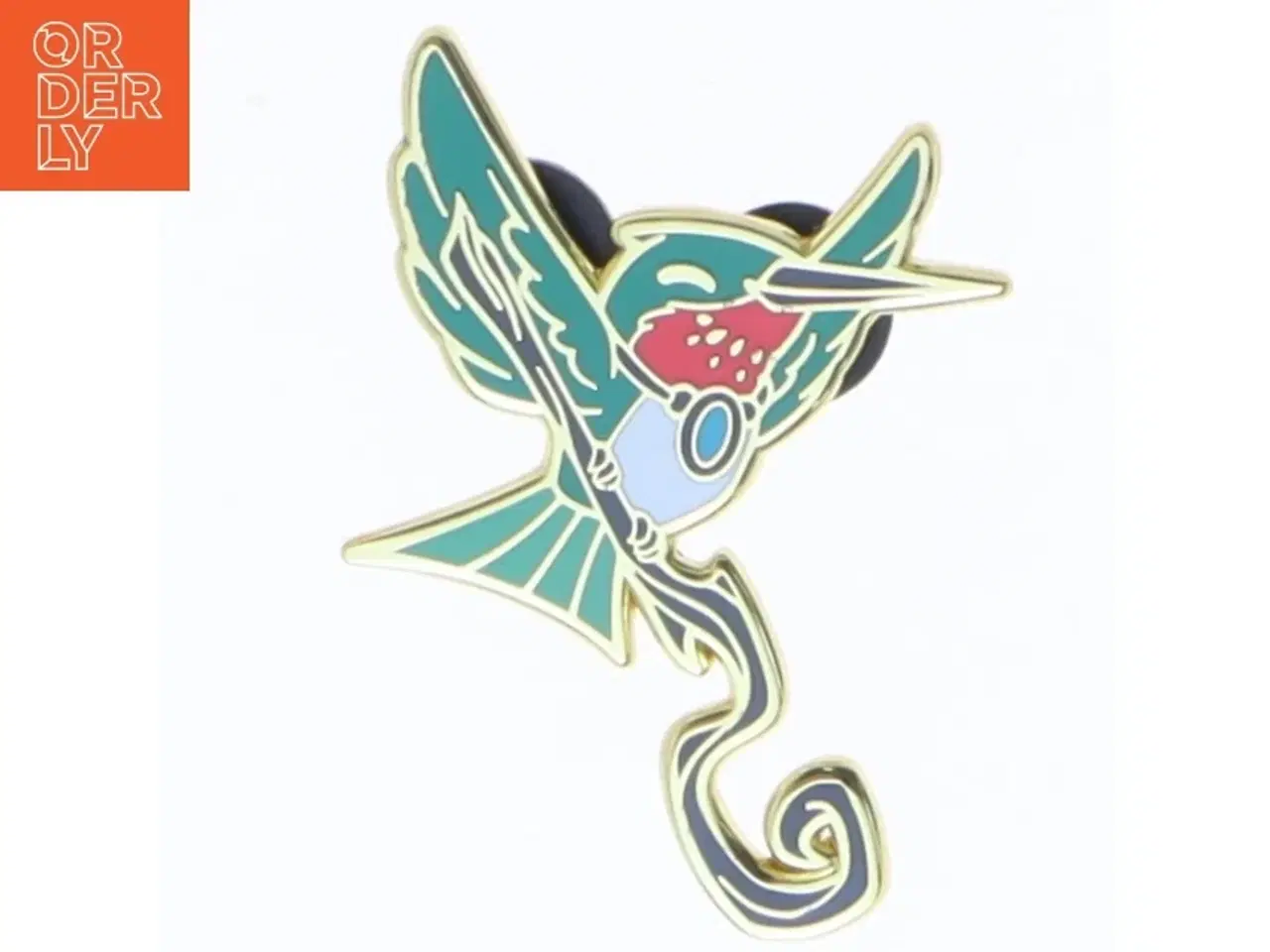 Billede 1 - Broche med kolibri motiv (str. 4x3 cm)