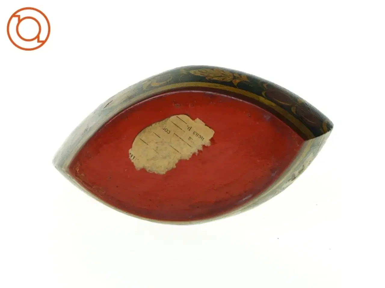 Billede 3 - Vintage Håndlavet Russisk Khokhloma Træ Skål med Fugl Fønix (str. 14 x 18 x 8 cm)