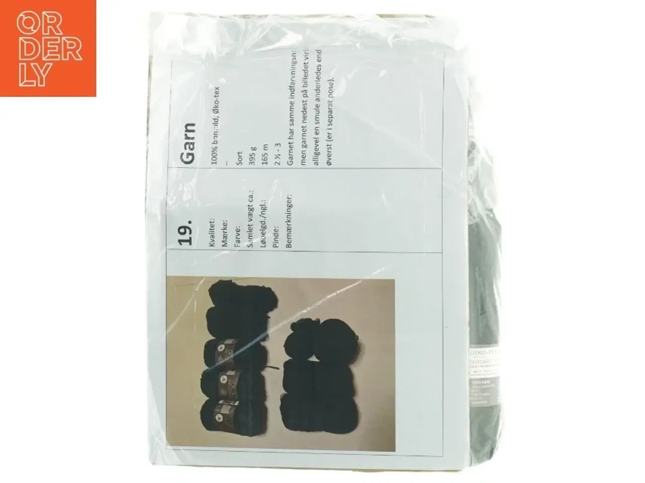 Billede 3 - Sort bomuldsgarn (395 gram)