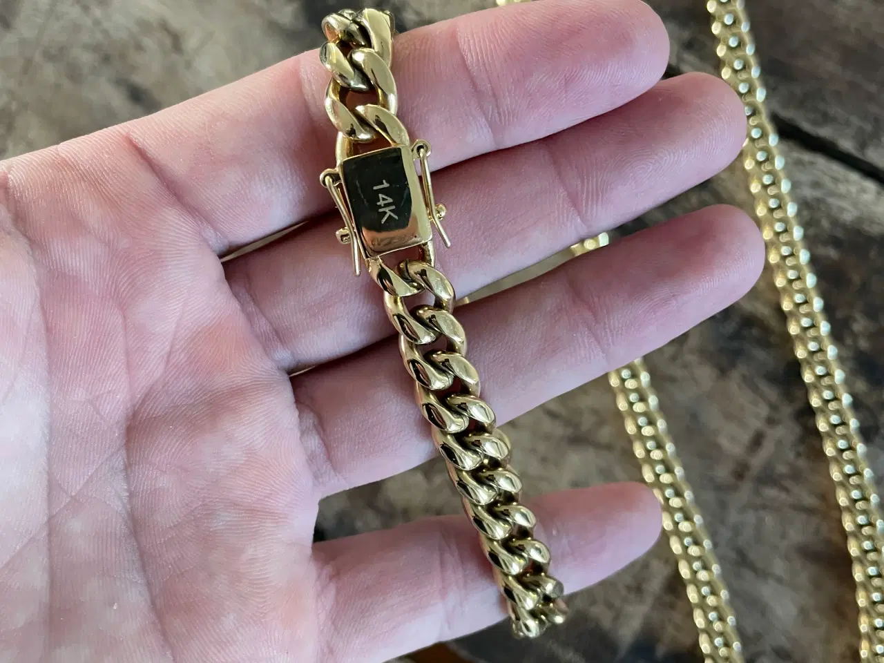 Billede 3 - 10mm 14kt goldfilled pansersæt med kasselås