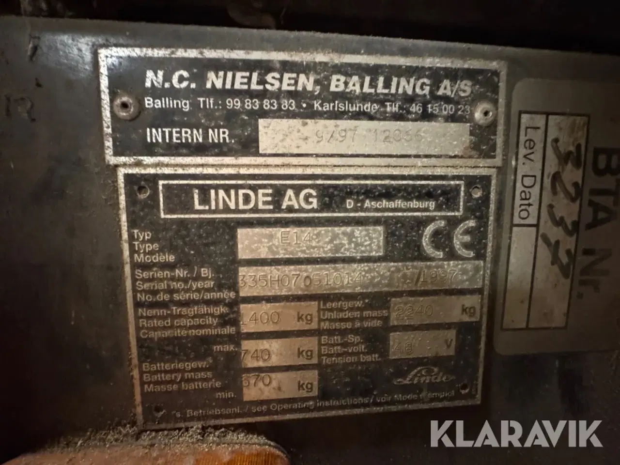 Billede 5 - Truck Linde AG E14