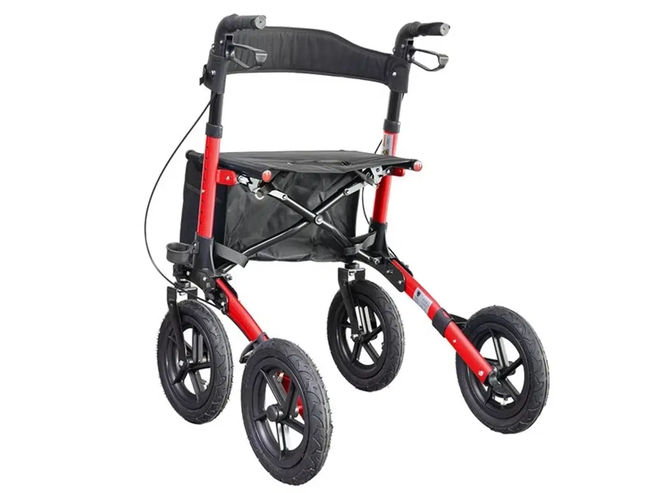 Billede 4 - Lindebjerg Rollator HF 200 - Metal Rød