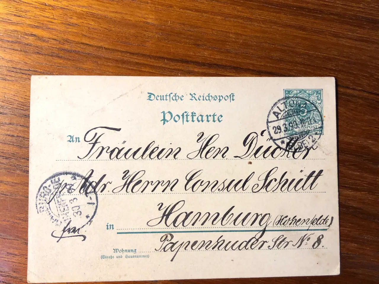 Billede 1 - Gammelt postkort stemplet i 1899