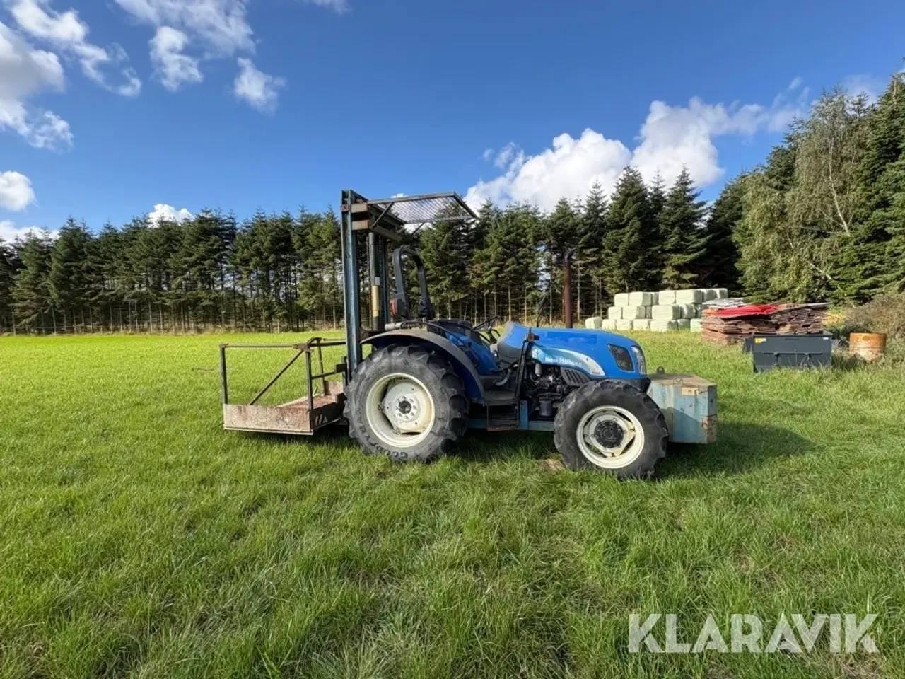 Billede 4 - Traktor New Holland Tn60a med person lift tårn