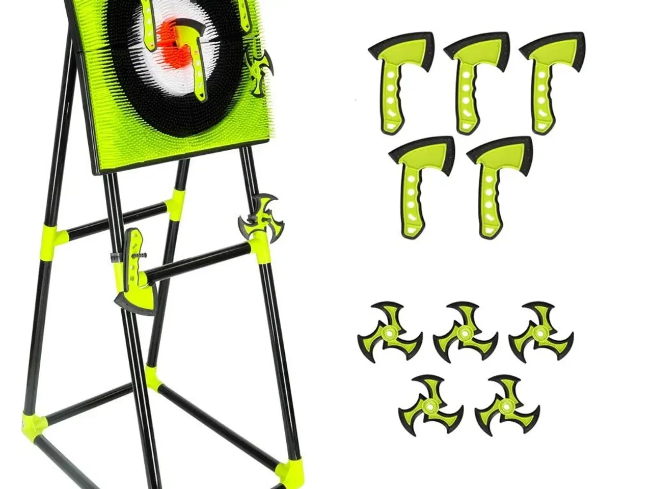 Billede 11 - Kastemål med silikoneøkser til børn – dartskive på stativ