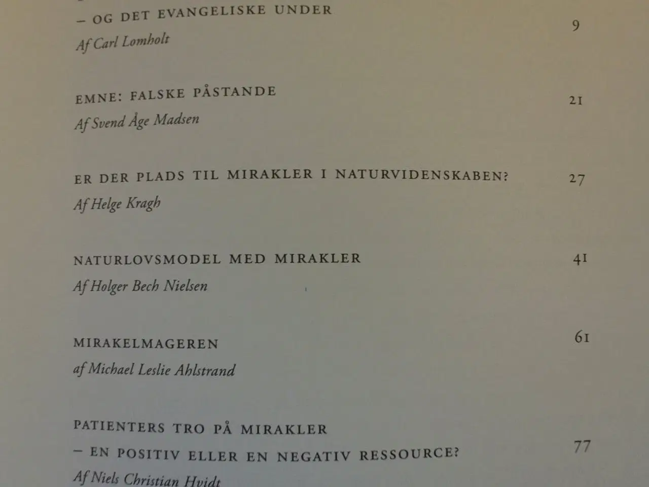 Billede 2 - mirakler, red. af birgitte haahr callesen mfl. , e